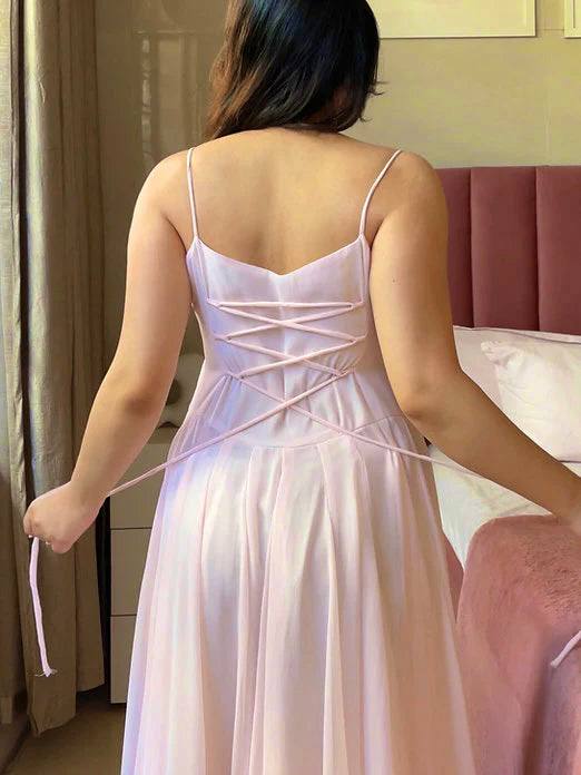 Wedding Ready Faux Georgette Gown Set with Pant & Dupatta