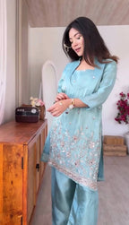 Premium Straight Fit Suit with Delicate Sequence Embellishment