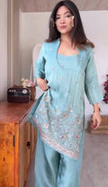 Premium Straight Fit Suit with Delicate Sequence Embellishment