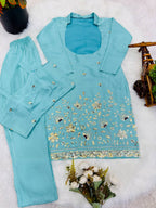 Premium Straight Fit Suit with Delicate Sequence Embellishment