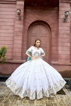 Aashiyana Heavy Chinon Embroidered Lehenga Choli with Fendi Silk Dupatta