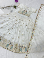 Aashiyana Heavy Chinon Embroidered Lehenga Choli with Fendi Silk Dupatta