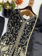 Pure Fendy Silk Palazzo Set with Heavy Embroidery Sequence Work