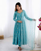 Heavy Embroidered Gown Collection with Elegant Flair Movement