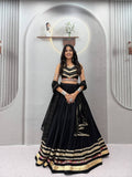 Garvika Pure Cotton Gamthi Mirror Work Lehenga Choli with Embroidered Dupatta