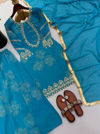 Kashvini Faux Georgette Digital Print Embroidered Sharara Suit with Dupatta