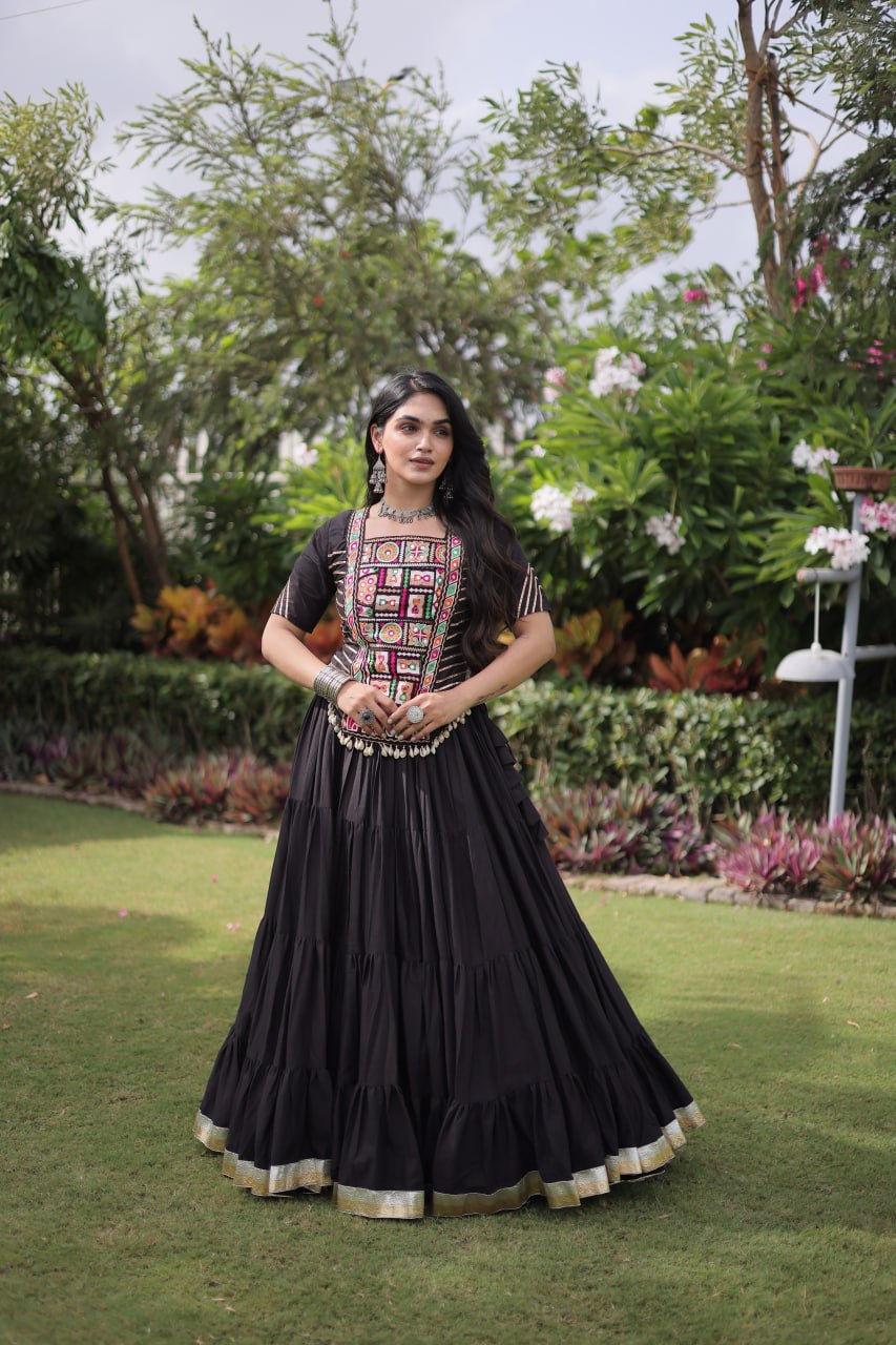 Nayantara Kora Cotton Kutchi Patchwork Lehenga Choli Set