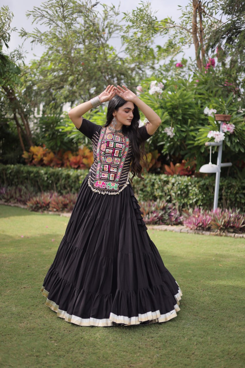 Nayantara Kora Cotton Kutchi Patchwork Lehenga Choli Set
