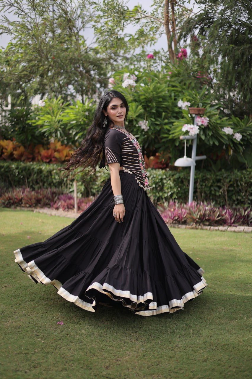 Nayantara Kora Cotton Kutchi Patchwork Lehenga Choli Set