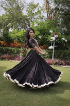Garba Rang Designer Kora Cotton Kutchi Patchwork Navratri Lehenga Set