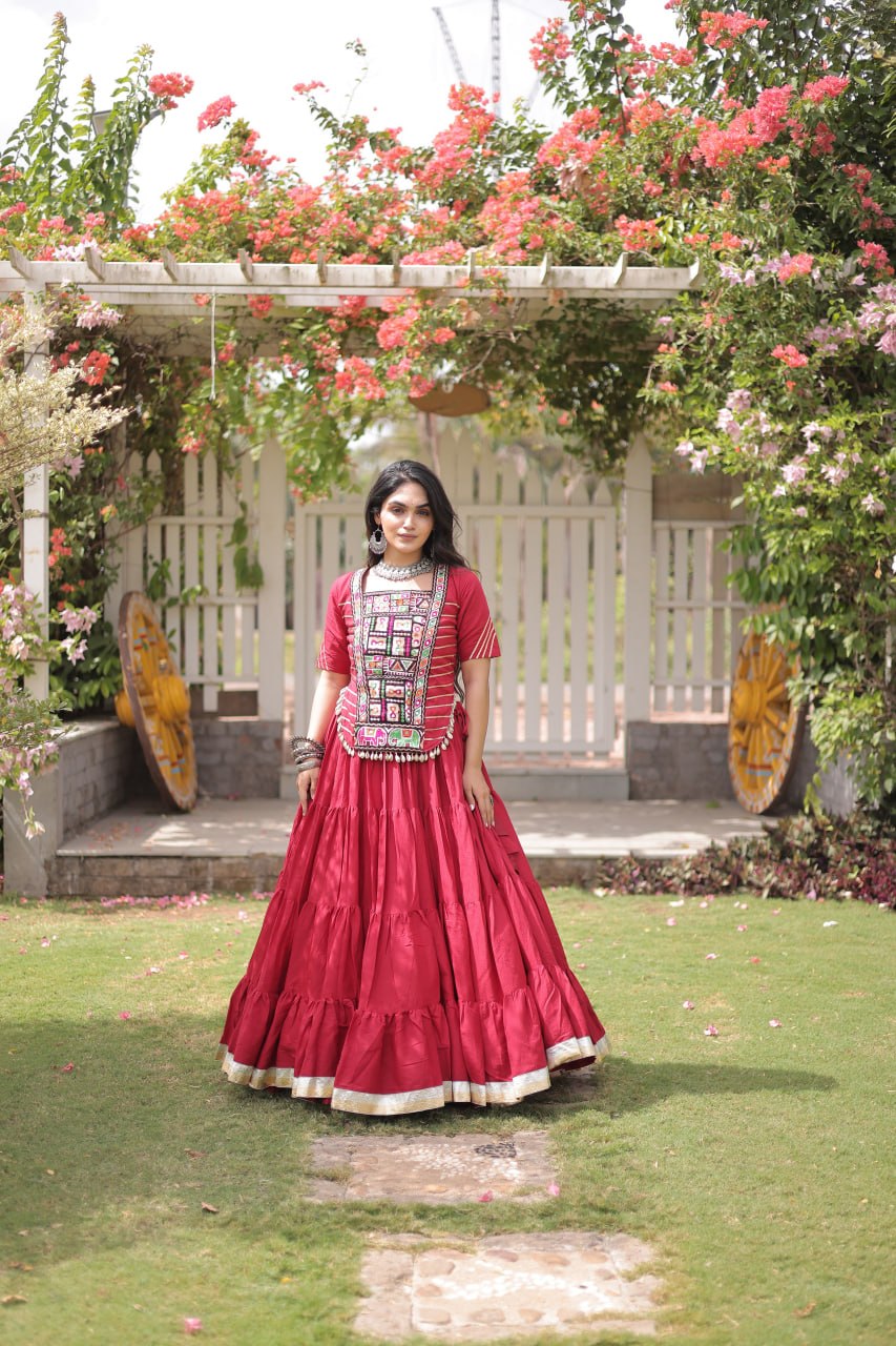 Nayantara Kora Cotton Kutchi Patchwork Lehenga Choli Set