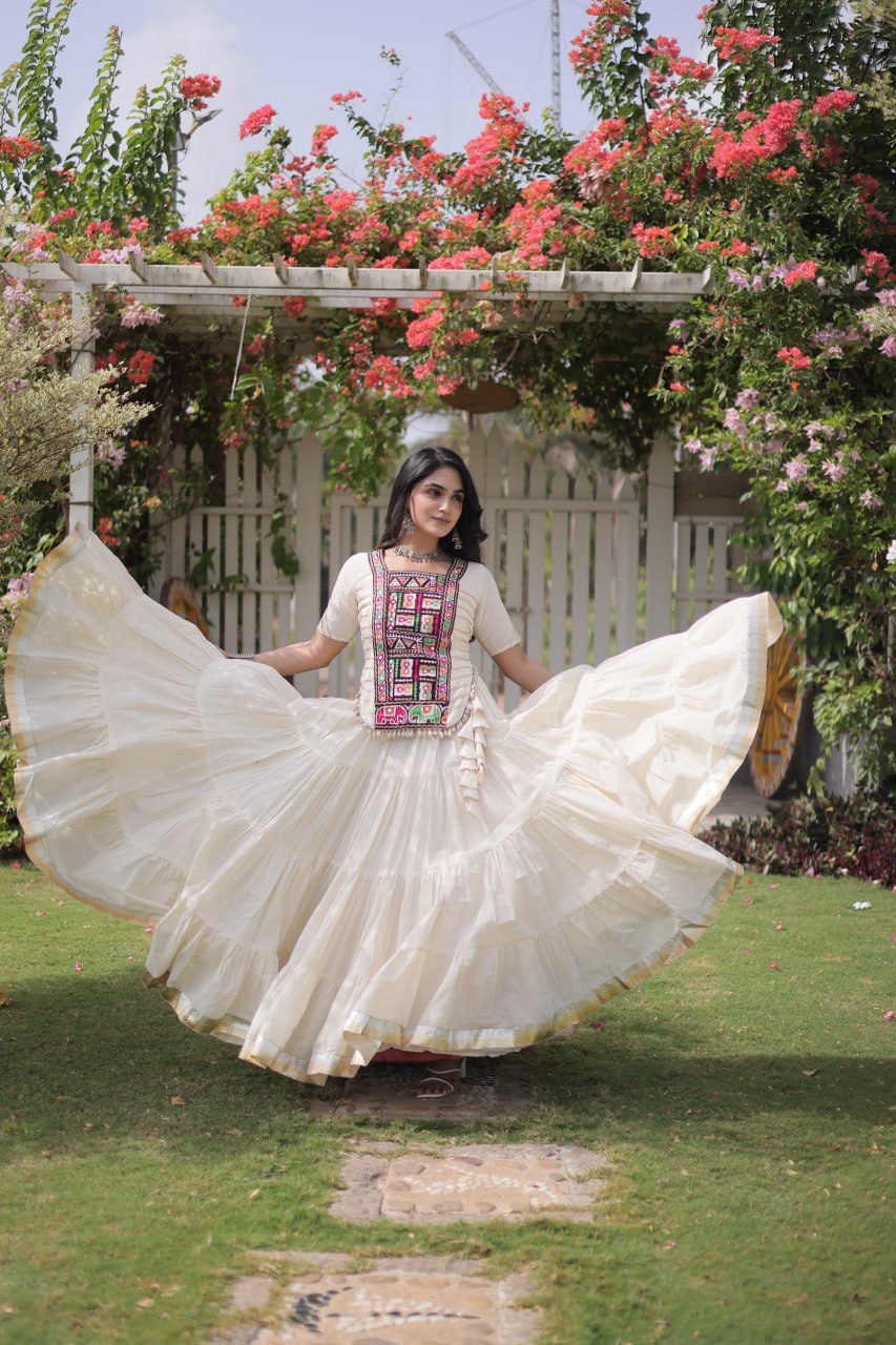 Nayantara Kora Cotton Kutchi Patchwork Lehenga Choli Set
