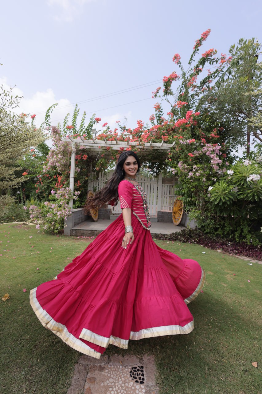 Nayantara Kora Cotton Kutchi Patchwork Lehenga Choli Set