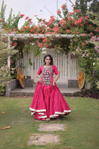 Nayantara Kora Cotton Kutchi Patchwork Lehenga Choli Set