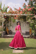 Garba Rang Designer Kora Cotton Kutchi Patchwork Navratri Lehenga Set