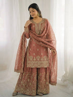 Luxury Mother Daughter Combo Set with Elegant Embroidery Work