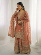 Luxury Mother Daughter Combo Set with Elegant Embroidery Work