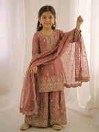 Luxury Mother Daughter Combo Set with Elegant Embroidery Work