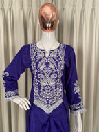 Premium Embroidered Dhoti Suit Set with French Crepe Fabric