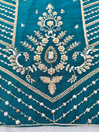 Naira Premium Chinon Silk Cut Dana Embroidered Palazzo Suit with Beaded Dupatta