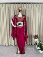 Designer Ethnic Dhoti Set with Sequence Embroidery Work