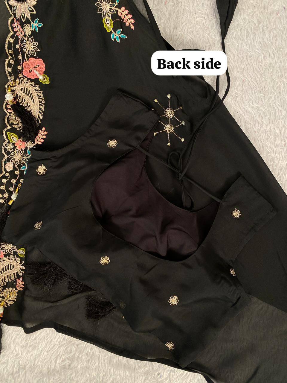 Designer Ethnic Dhoti Set with Sequence Embroidery Work