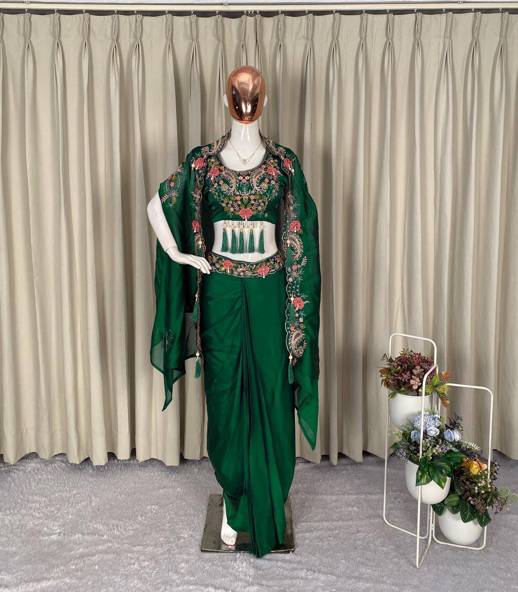 Designer Ethnic Dhoti Set with Sequence Embroidery Work