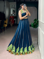 Aaradhya Rayon Gamthi Work & Mirror Embellished Navratri Lehenga Choli