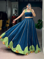 Aaradhya Rayon Gamthi Work & Mirror Embellished Navratri Lehenga Choli