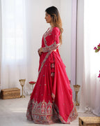 Designer Natural Crepe Silk Lehenga Choli with Coding Dori Work