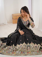 Designer Natural Crepe Silk Lehenga Choli with Coding Dori Work