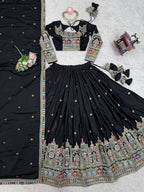 Designer Natural Crepe Silk Lehenga Choli with Coding Dori Work