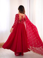 Royal Crunchy Silk Gown with Embroidered Dupatta and Pant
