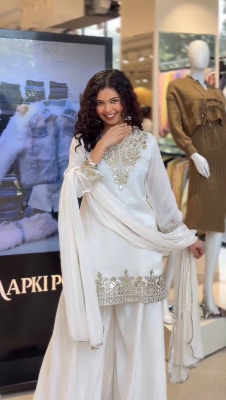 Wedding Ready Fandy Outfit with Matching Embroidered Palazzo