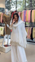 Wedding Ready Fandy Outfit with Matching Embroidered Palazzo