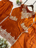 Wedding Ready Fandy Outfit with Matching Embroidered Palazzo