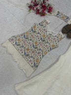 Eshira Heavy Fendi Crush Embroidered Sharara Palazzo Set with Matching Dupatta
