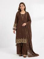 Zariya Aura Designer Rayon Embroidered Kurta Palazzo Set with Latkan Work and Matching Dupatta