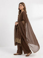 Zariya Aura Designer Rayon Embroidered Kurta Palazzo Set with Latkan Work and Matching Dupatta