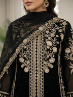 Ira Roman Sequins Embroidered Palazzo Suit with Soft Organza Dupatta