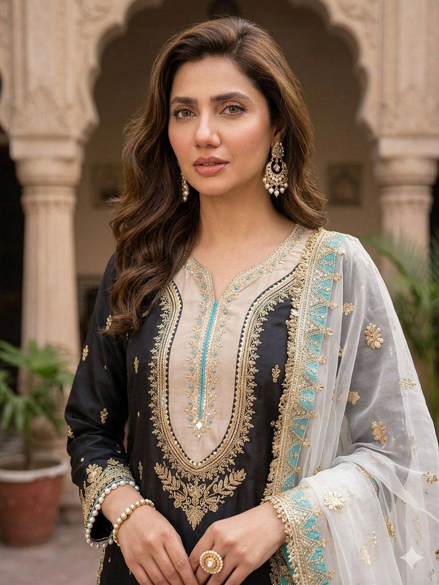 Premium Sequence Embroidery Palazzo Suit for Special Occasions