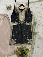 Premium Sequence Embroidery Palazzo Suit for Special Occasions