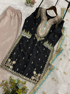 Premium Sequence Embroidery Palazzo Suit for Special Occasions