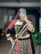 Zarvika Rayon Gamthi Work Gota Patti & Mirror Embellished Navratri Lehenga Choli