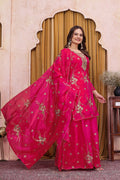 Aarvika Fendy Silk Sequins Embroidered Sharara Suit with Dupatta