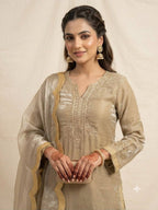 Anvitha Fendy Sequins Embroidered Palazzo Suit with Dupatta