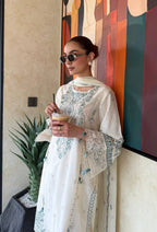 Zarisha Satin Rayon Sequins Embroidered Farshi Pajama Suit with Dupatta