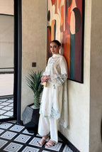 Zarisha Satin Rayon Sequins Embroidered Farshi Pajama Suit with Dupatta