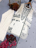 Zarisha Satin Rayon Sequins Embroidered Farshi Pajama Suit with Dupatta