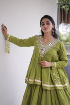 Rang Raas Cotton Lehenga Choli Set with Gotta Patti & Mirror Work